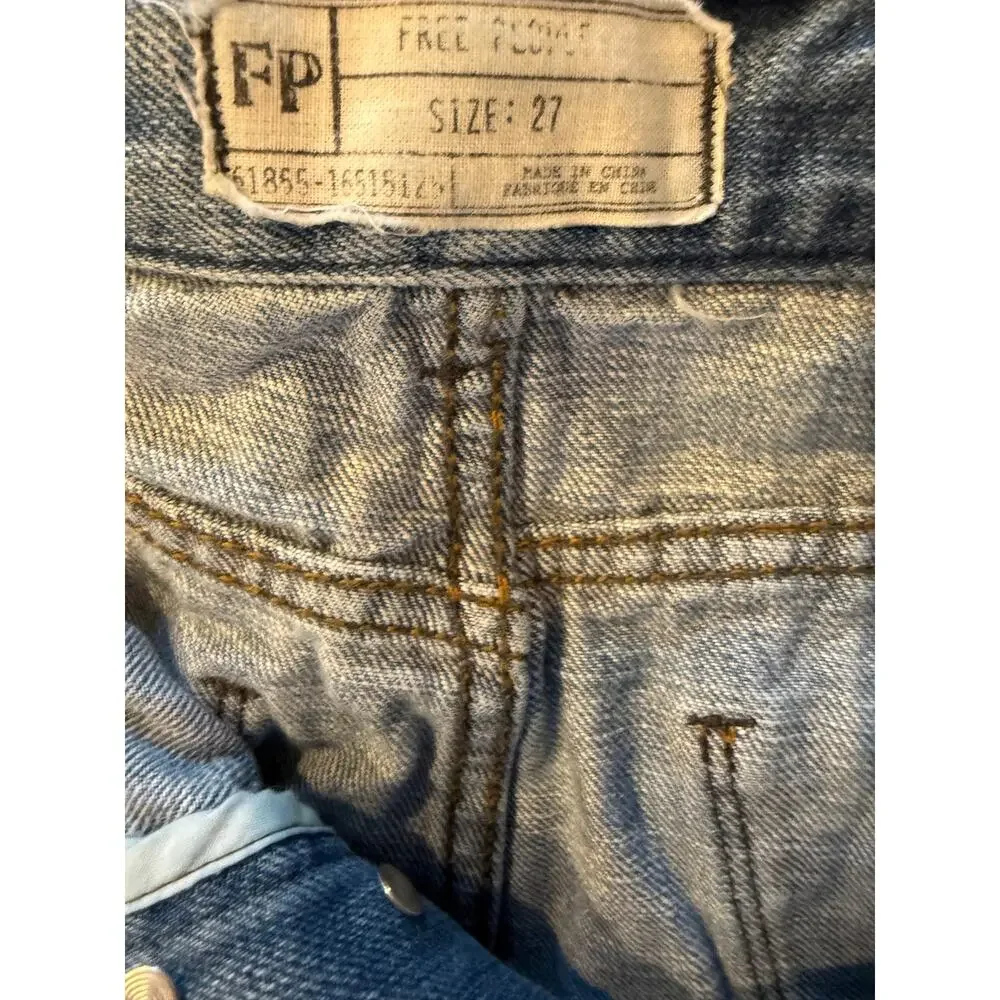 Free People Elliot Denim Short Shorts Yarn Belt Detail 27